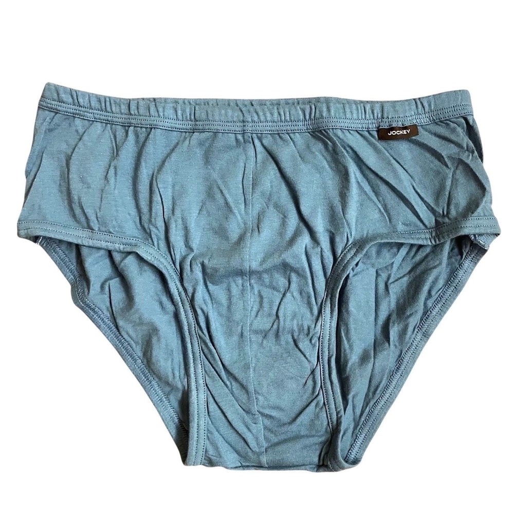 Vintage Jockey Elance Blue Bikini Cotton Men's Lg 36-38 Poco Brief